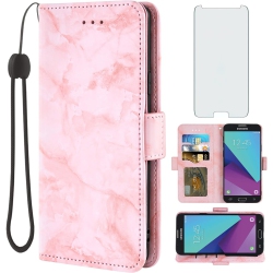 UNKNOWN Compatible With Samsung Galaxy J3 Luna Pro J 3 Prime 2017 Emerge 3J Eclipse Mission Case And Tempered Glass