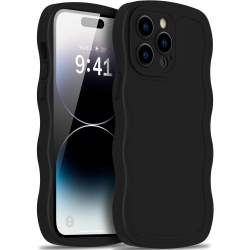 UNKNOWN Iphone 14 Pro Case With Enhanced Camera Protection, Iphone 14 Pro Curly Wave Frame Design Soft Silicone Cover