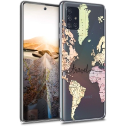 UNKNOWN Clear Case Compatible With Samsung Galaxy A51 - Phone Case Soft Tpu Cover - Travel