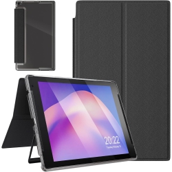 UNKNOWN Tablet Case for M1011Qu Tablet, 10.1 Inch, Premium Pu, Hard Back Shell Protective Smart Cover (Black)