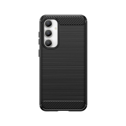 PANDACO Brushed Metal Case for Samsung Galaxy S24 Fe In Black