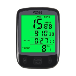 AXGEAR Bike Speedometer Bicycle Speed Meter Digital Odometer Waterproof Lcd Light In Black