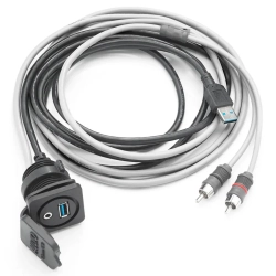 CLARION Cmc-USB/3.5Mm-Pnl Combo 3.5 MM Audio Jack And 9 Wire USB Port for Panel-Mounting