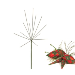 CONTEMPORARY HOME Floral Ornament Christmas Tree Display Picks - 26" - - Club Pack Of 12 In Green