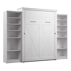 BESTAR CANADA Bestar Key West Queen Murphy Bed With Closet Organizers (119W) - Engineered Wood
