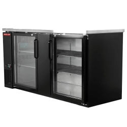 NEW AIR REF New Air Nbb-69-Sg Double Glass Door 69″ Back Bar Refrigerator Cooler - 665 L / 23.5 Cu. Ft. - Ideal for Bars, Restaurants, Hotels & Cafés