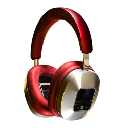 VERNTE Anc Wireless Headphones, Voice Assistant, 128GB Storage, Hybrid Active Noise Cancelling, Lte, Wifi, Bluetooth, Os, 2” Screen - In Red