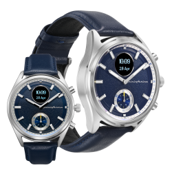 PININFARINA Sintesi Hybrid 44MM Smartwatch - Analogue Watch \w Italian Leather Strap, Sapphire Glass, Compass & Fitness Tracker for Heart Rate