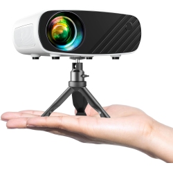ELEPHAS Mini Projector, Projector With Tripod And Carry Bag 2024 Upgraded 1080P HD Projecteur for Iphone, 10000L Portable Projector
