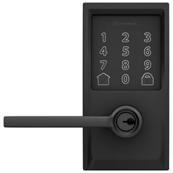 Schlage Encode Latitude Wi-Fi Smart Lock with Lever Door Handle - Matte Black