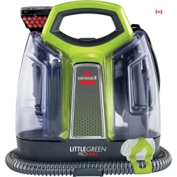 BISSELL Little Proheat Portable Deep Cleaner 2513B - Spot Cleaner for Carpet & Upholstery With Self-Cleaning Hydrorinse Tool In Green