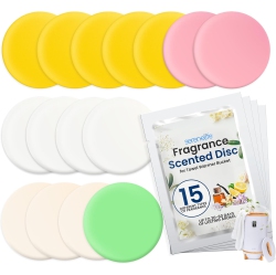 SERENELIFE Fragrance Scented Disc, 15 Fragrant Scents Suitable for Towel Warmer Bucket Convenient Size Fits In Most Air Freshener Holders Fresh