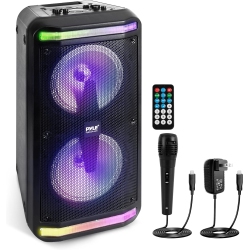 PYLE Portable Bluetooth Pa Speaker System-600W Rechargeable Indoor/outdoor Bluetooth Speaker Portable Pa System W/recorder, Microphone In, Party
