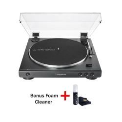 Audio-Technica AT-LP60X Fully Automatic Belt-Drive Stereo Turntable with Bonus Gadget Cleaner Included (Black)