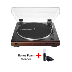 AUDIO-TECHNICA At-Lp60X Fully Automatic Belt-Drive Stereo Turntable With Bonus Gadget Cleaner Included (Brown)