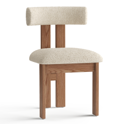 VALENCIA Carlo Boucle Fabric Dining Chair (Set Of 2) In Beige