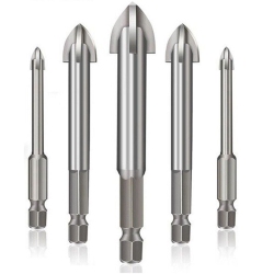 ISTAR Drill Bit Set, Drill Bits Hex Shank 5PCs Rust Resistant for Brick Wall