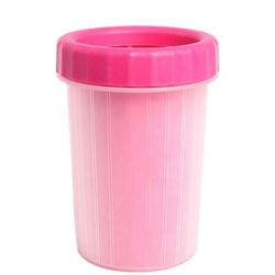 ISTAR Dog Foot Cleaner Pet Ware Portable Dog Paw Cleaner, Portable Pet Paw Quick Washer Cup With Soft Silicone Bristles - In Pink