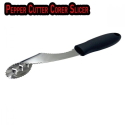ISTAR Pepper Corer, Pepper Cutter Corer Slicer Serrated Edge Stainless Steel Slicer, Safe, Comfortable to Control to Coring The Peppers And More