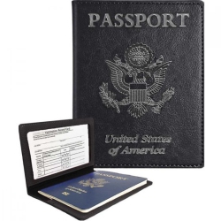 ISTAR Passport Holder- People Love Our Passport And Vaccine Card Holder In Black