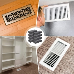 ISTAR Floor Register Vent Cover Filter Net - Easy Installation & Deep Mesh Design Catches Toys Snacks Pet Hair And Pet Food