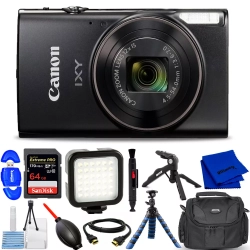 CANON Compact Digital Camera Ixy650 (Black) Ixy650Bk - 12PC Accessory Bundle