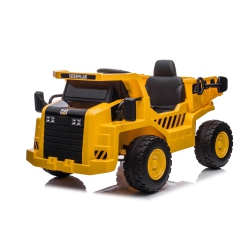FREDDO Cat 12V Dump Truck for 3-6Yrs: Led, Mp3, USB, Suspension, Remote, Construction Fun