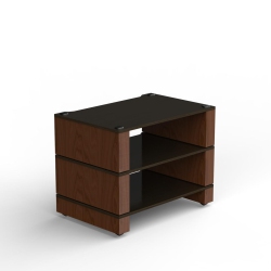 BLOK HIFI Blok Stax 2G - 3-Shelf Collection (18 11/16" High), Natural Walnut/black Ash