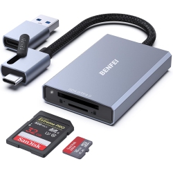BENFEI Sd 4.0 Card Reader, USB-C/USB-A 2-In-1, for Sd/microsd, Uhs-Ii/uhs-I