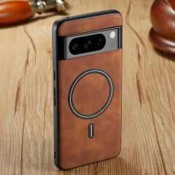 PREMIUMSHIELD Ultra-Thin Luxury Business Leather Case for Google Pixel 9 Pro 2024 - Shockproof, Magnetic, Wireless Charging Compatible