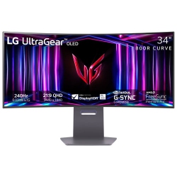 LG Refurbished (Excellent) - Ultragear 34" 1440P Uwqhd 240Hz 0.03Ms Gtg Curved Oled Led G-Sync Freesync Gaming Monitor - Purple-Grey