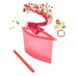 ISTAR Silicone Food Storage Airtight Bag Silicone Reusable Storage Container Preservation Leakproof Ziplock Bag for Food, Snack, Vegetable, Meat For