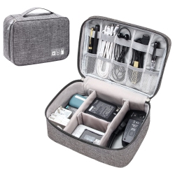HLD Electronic Organizer Travel Universal Cable Organizer Waterproof Electronics Accessories Storage Cases for Cable, Charger, Phone, USB, Sd Card