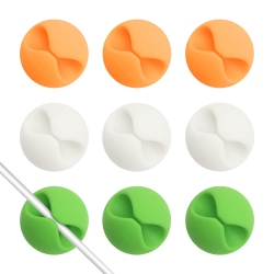 HLD Cable Clip, Acrylic Adhesive Charger Cord Holder, Wire Organizer for Desk, Wall, Car, Nightstand And Office Cable Management, Multicolor, 9 PCs