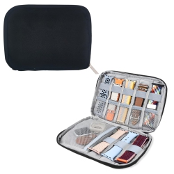 HLD Waterproof Watch Band Storage Case, Oxford Cloth Watch Band Organizer Portable Watch Strap Holder With 8 Watch Bands Slots (Black) In Multicolor