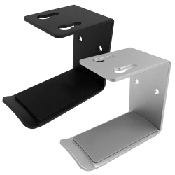 HLD 2 Packs Aluminum Headphone Stand Hanger, Sourceton 2 Headset Holder Mount (Black And Silver) With Strong Adhesive Tape And Screws for Headphones