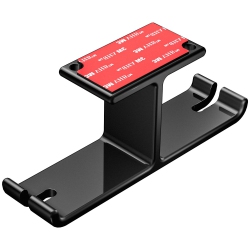 HLD Headphone Hanger Aluminum Alloy Headset Hook Stick-On Adhesive Headphone Stand Under Desk Earphone Hanger Mount \w Cable Clip Organize And Screws