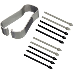 HLD (10PCs Pack) Tab S8 S Pen Tips Replacement Stylus Nibs Parts for Samsung Galaxy Tab S8, Tab S8 Plus, S8 Ultra, Tab S7 Fe (Black/gray)