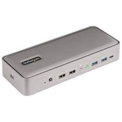 StarTech Dual-Laptop USB-C KVM Docking Station - Space Grey