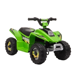 AOSOM Kids Atv, 6V Battery Powered Electric Car for Kids, Toddler Quad 4 Wheeler With Forward, Reverse Switch, for Boys Girls 18-36 Months In Green
