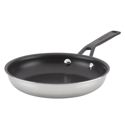 KITCHENAID 5-Ply Clad Stainless Steel Nonstick Frying Pan, 8.25-Inch, Polished Stainless Steel