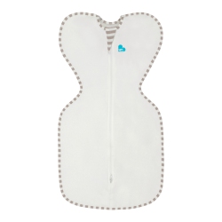 LOVE TO DREAM Swaddle Up Organic 1.0 Tog - Cream (Medium, 13-18.5 Lbs)