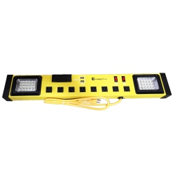XTRICITY - Heavy Duty 8 Outlet Power Strip With Led Lights And Phone Holder In Yellow