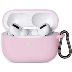 BRANDED Airpods Pro Case – [2019 Protective, Shockproof, Soft Silicone, Chargeable - Pink]