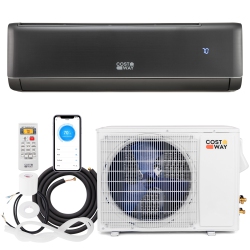 COSTWAY 24000 Btu Wifi Enabled Mini Split Air Conditioner & Heater With Heat Pump
