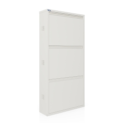 CEHA CANADA Ayk 3-Door Metal Shoe Cabinet With Side Ventilation - In White