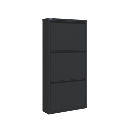 CEHA CANADA Ayk 3-Door Metal Shoe Cabinet - Dark In Gray