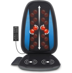 COMFIER Shiatsu Back Massager With Heat Deep Tissue Kneading Massage Seat Cushion Electric Chair Pad In Black