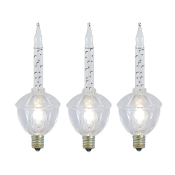 NOVELTY LIGHTS LLC Novelty Lights Replacement Bubble Lights 3 Pack, Vintage Glass Holiday Bulbs With Flowing Liquid, 5 Watts Each, C7/e12 Base