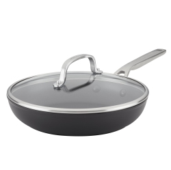 KITCHENAID Hard Anodized Induction Frying Pan With Lid, 10-Inch, Matte In Black